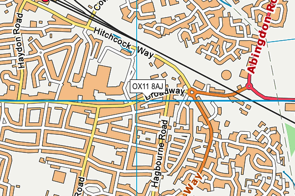 OX11 8AJ map - OS VectorMap District (Ordnance Survey)
