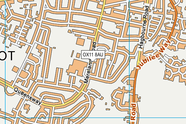 OX11 8AU map - OS VectorMap District (Ordnance Survey)