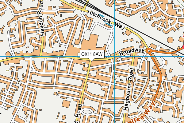 OX11 8AW map - OS VectorMap District (Ordnance Survey)