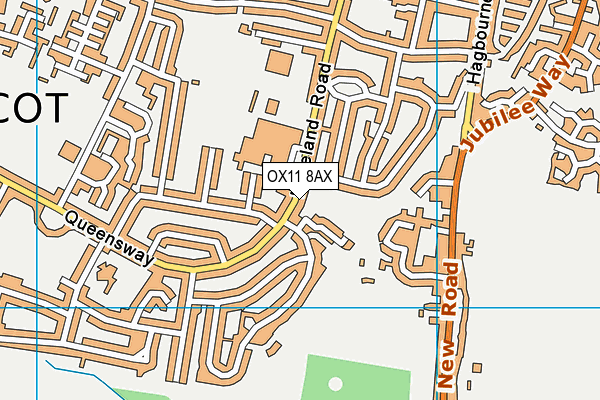 OX11 8AX map - OS VectorMap District (Ordnance Survey)