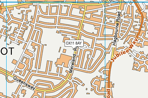 OX11 8AY map - OS VectorMap District (Ordnance Survey)