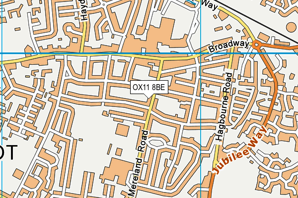 OX11 8BE map - OS VectorMap District (Ordnance Survey)