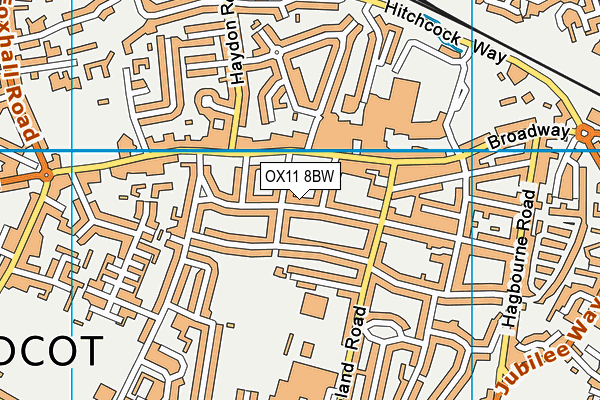 OX11 8BW map - OS VectorMap District (Ordnance Survey)
