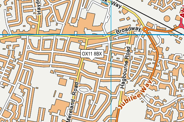 OX11 8BX map - OS VectorMap District (Ordnance Survey)