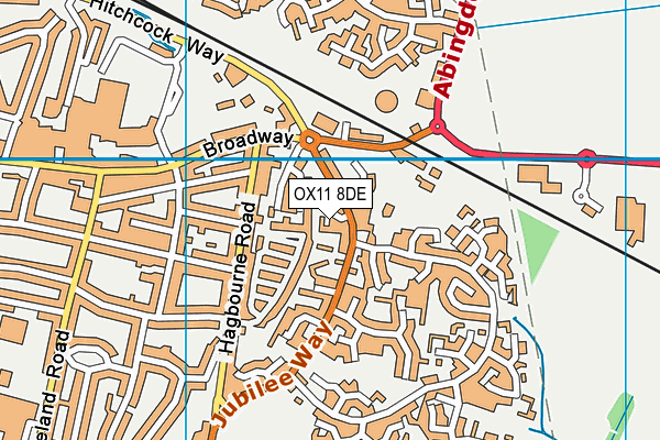 OX11 8DE map - OS VectorMap District (Ordnance Survey)