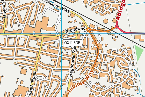 OX11 8DR map - OS VectorMap District (Ordnance Survey)