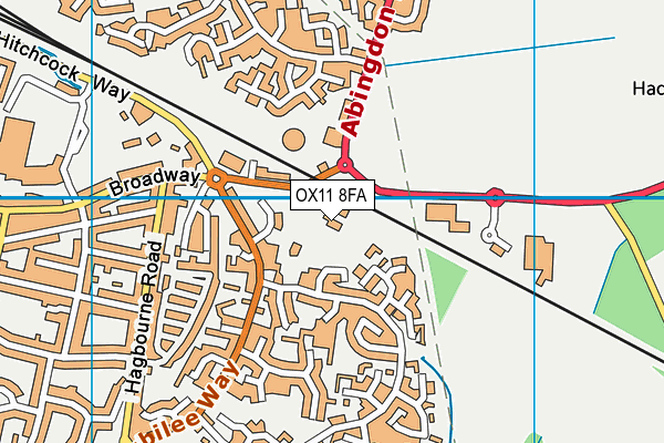 OX11 8FA map - OS VectorMap District (Ordnance Survey)