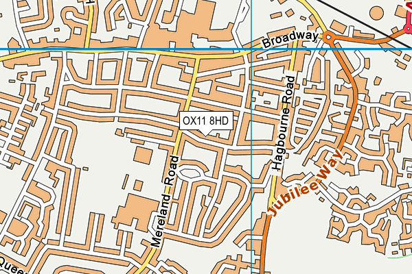 OX11 8HD map - OS VectorMap District (Ordnance Survey)