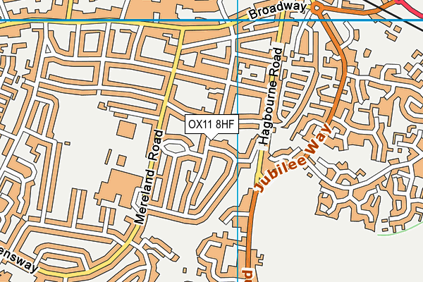 OX11 8HF map - OS VectorMap District (Ordnance Survey)