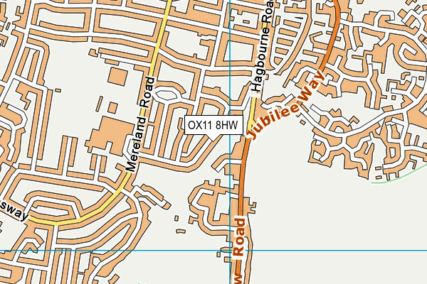 OX11 8HW map - OS VectorMap District (Ordnance Survey)