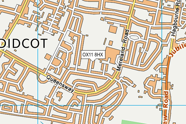 OX11 8HX map - OS VectorMap District (Ordnance Survey)