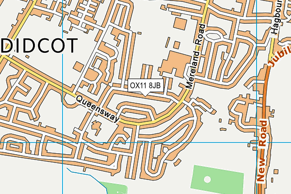 OX11 8JB map - OS VectorMap District (Ordnance Survey)