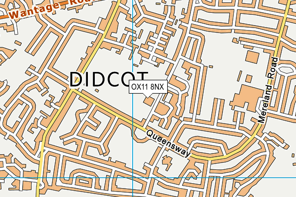 Didcot Wave Leisure Pool & Gym map (OX11 8NX) - OS VectorMap District (Ordnance Survey)