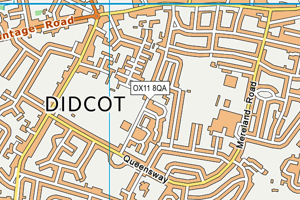OX11 8QA map - OS VectorMap District (Ordnance Survey)