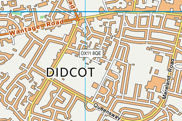 OX11 8QE map - OS VectorMap District (Ordnance Survey)