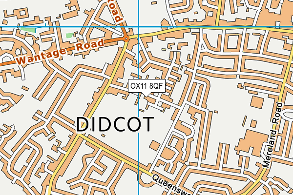 OX11 8QF map - OS VectorMap District (Ordnance Survey)