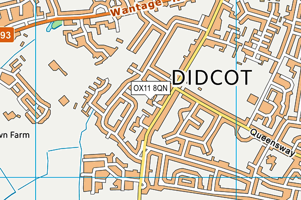 OX11 8QN map - OS VectorMap District (Ordnance Survey)