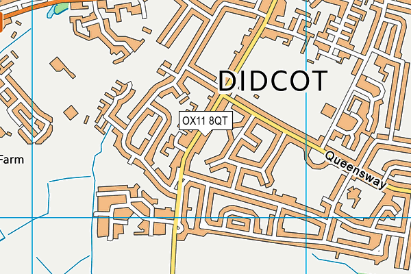 OX11 8QT map - OS VectorMap District (Ordnance Survey)