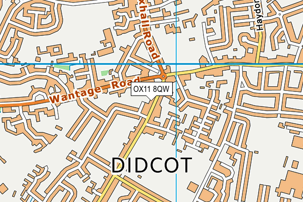 OX11 8QW map - OS VectorMap District (Ordnance Survey)