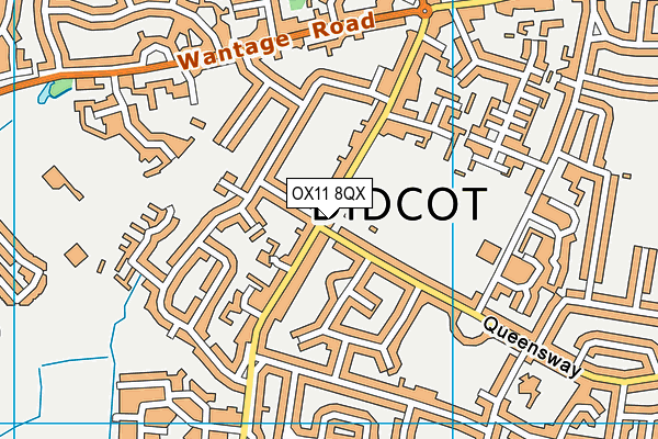 OX11 8QX map - OS VectorMap District (Ordnance Survey)