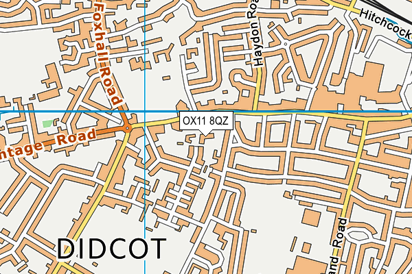 OX11 8QZ map - OS VectorMap District (Ordnance Survey)