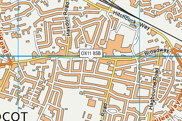 OX11 8SB map - OS VectorMap District (Ordnance Survey)