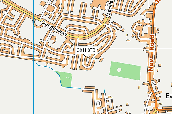 OX11 8TB map - OS VectorMap District (Ordnance Survey)