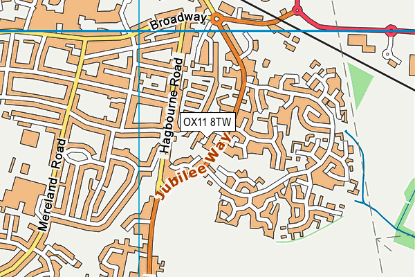 OX11 8TW map - OS VectorMap District (Ordnance Survey)