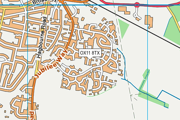 OX11 8TX map - OS VectorMap District (Ordnance Survey)