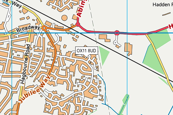 OX11 8UD map - OS VectorMap District (Ordnance Survey)