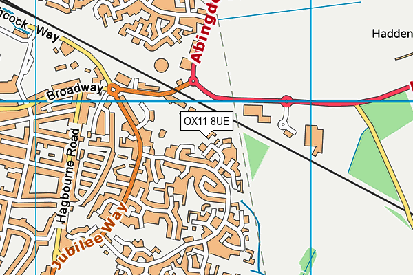 OX11 8UE map - OS VectorMap District (Ordnance Survey)