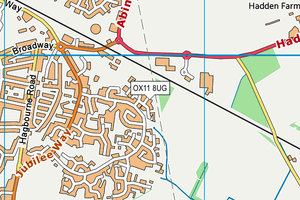 OX11 8UG map - OS VectorMap District (Ordnance Survey)