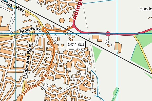 OX11 8UJ map - OS VectorMap District (Ordnance Survey)