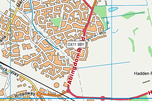OX11 9BY map - OS VectorMap District (Ordnance Survey)