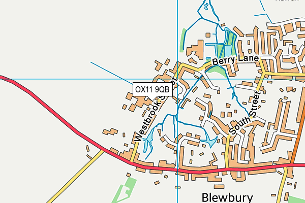 Blewbury Church of England Primary School map (OX11 9QB) - OS VectorMap District (Ordnance Survey)