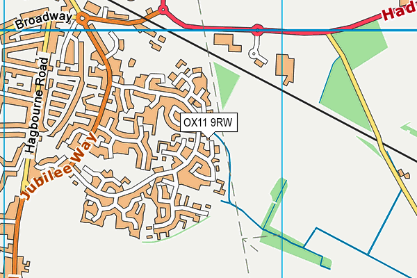 OX11 9RW map - OS VectorMap District (Ordnance Survey)