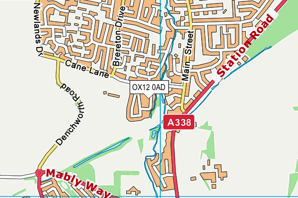 OX12 0AD map - OS VectorMap District (Ordnance Survey)