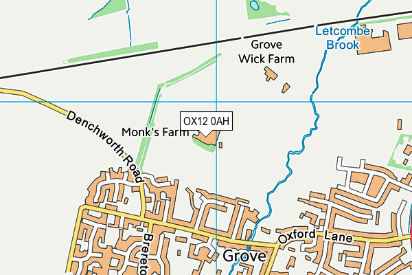 OX12 0AH map - OS VectorMap District (Ordnance Survey)
