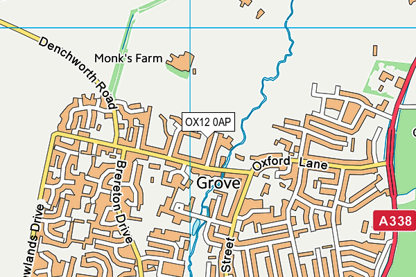 OX12 0AP map - OS VectorMap District (Ordnance Survey)