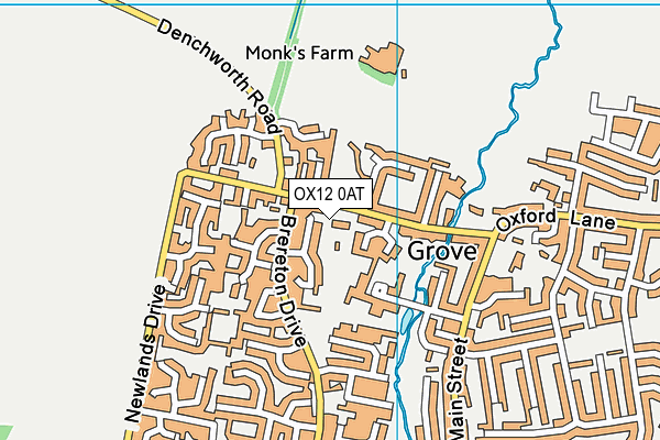 OX12 0AT map - OS VectorMap District (Ordnance Survey)