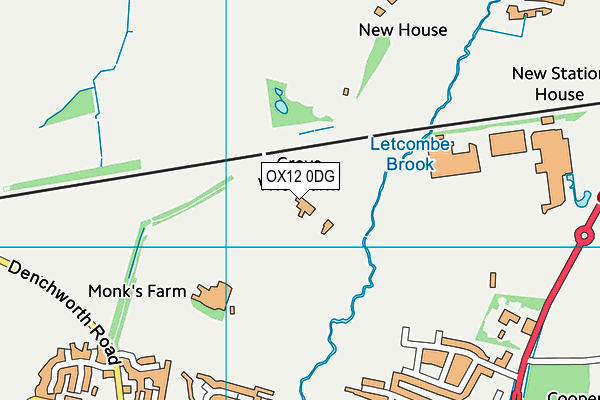 OX12 0DG map - OS VectorMap District (Ordnance Survey)