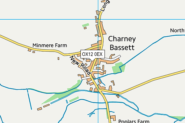 OX12 0EX map - OS VectorMap District (Ordnance Survey)