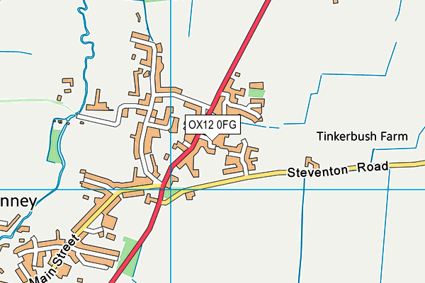 OX12 0FG map - OS VectorMap District (Ordnance Survey)