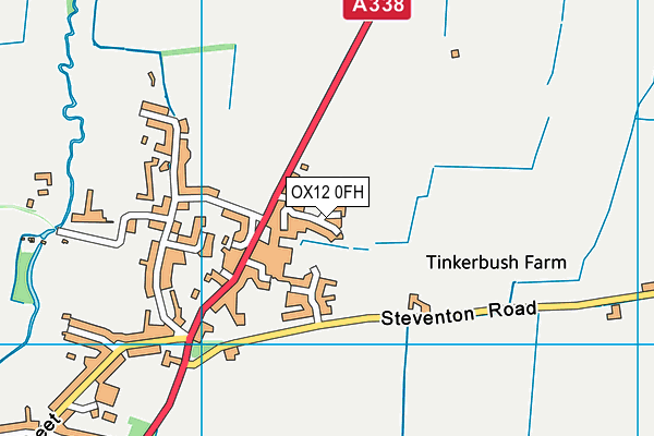 OX12 0FH map - OS VectorMap District (Ordnance Survey)