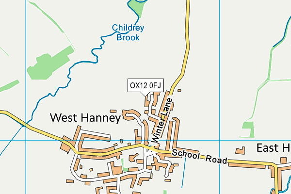 OX12 0FJ map - OS VectorMap District (Ordnance Survey)