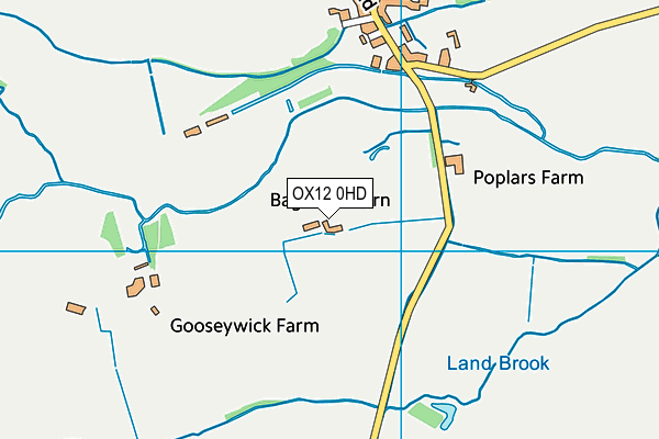 OX12 0HD map - OS VectorMap District (Ordnance Survey)