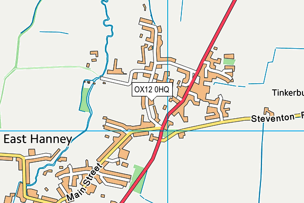 OX12 0HQ map - OS VectorMap District (Ordnance Survey)