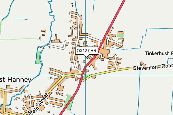 OX12 0HR map - OS VectorMap District (Ordnance Survey)