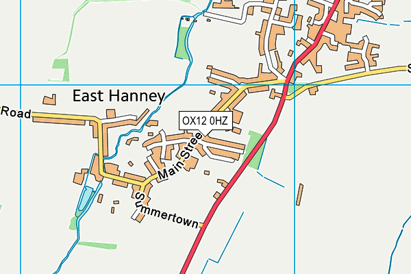 OX12 0HZ map - OS VectorMap District (Ordnance Survey)