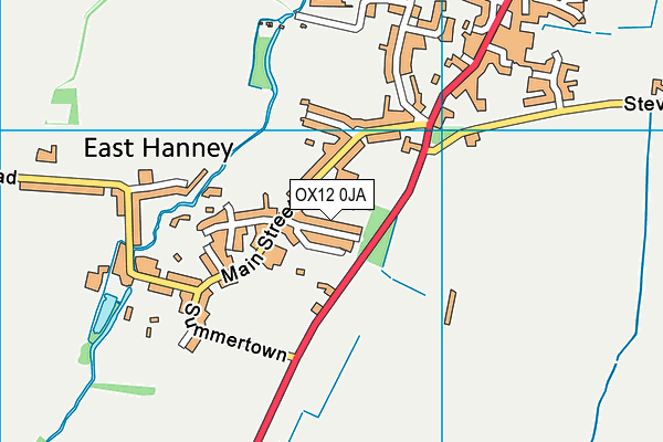 OX12 0JA map - OS VectorMap District (Ordnance Survey)